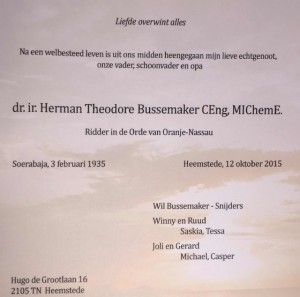 2015-Overlijden Herman Bussemaker